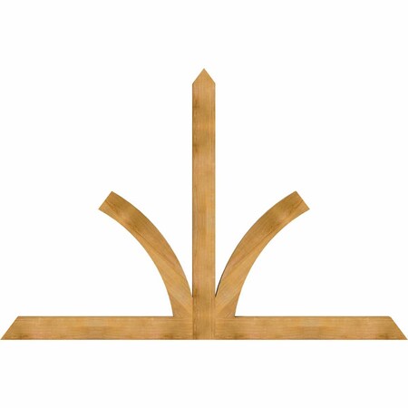 Ekena Millwork Richland Rough Sawn Timber Gable Bracket, Western Red Cedar, 108"W x 72"H x 4"D x 6"F, 16/12 Pitch GBW108X72X0406RIC00RWR